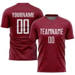 Maglia da calcio personalizzata Crimson White Sublimation
