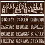 Maglia da calcio personalizzata con stampa a sublimazione di forme geometriche marroni e bianche