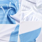 Maglia da calcio personalizzata con stampa a sublimazione di forme geometriche marroni e bianche